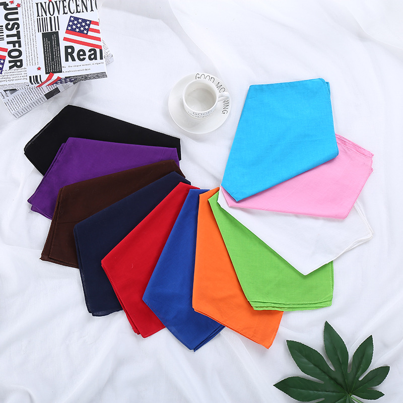 Bandana Blank White - Headscarf Cotton Solid Color Red White