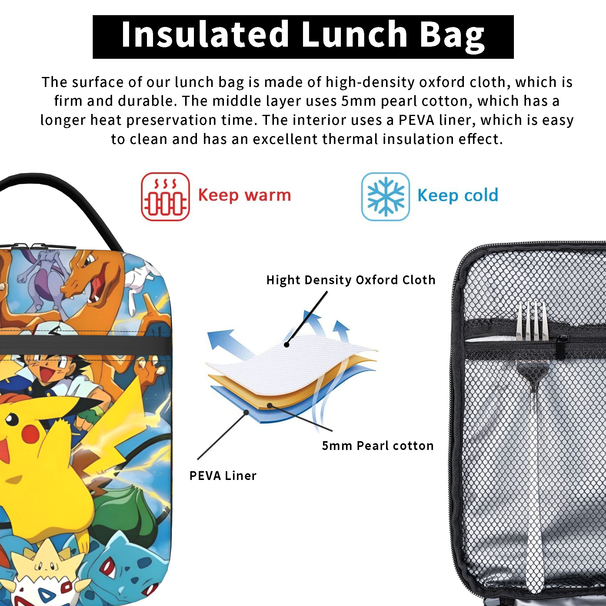 Cute Cartoon Manga Poke-Mon In - Tote Bag Sublimation ulasan dan harga