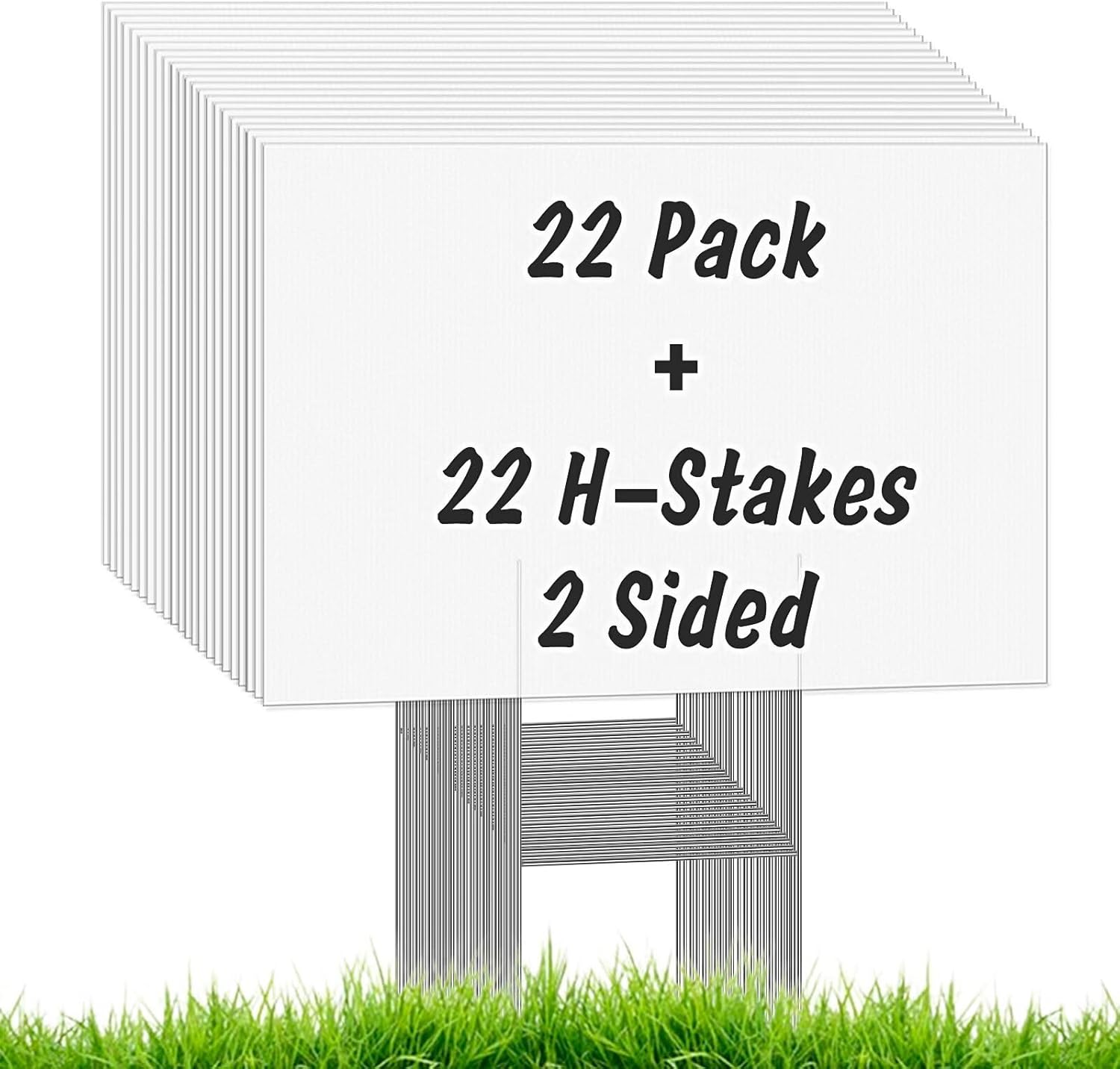 22Pcs Blank Yard Signs with St - Yard Sign Blank ulasan dan harga