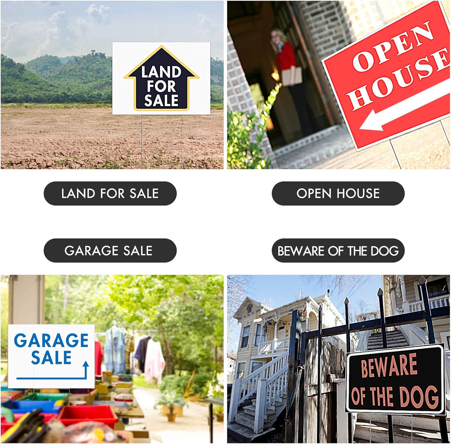 22Pcs Blank Yard Signs with St - Yard Sign Blank ulasan dan harga