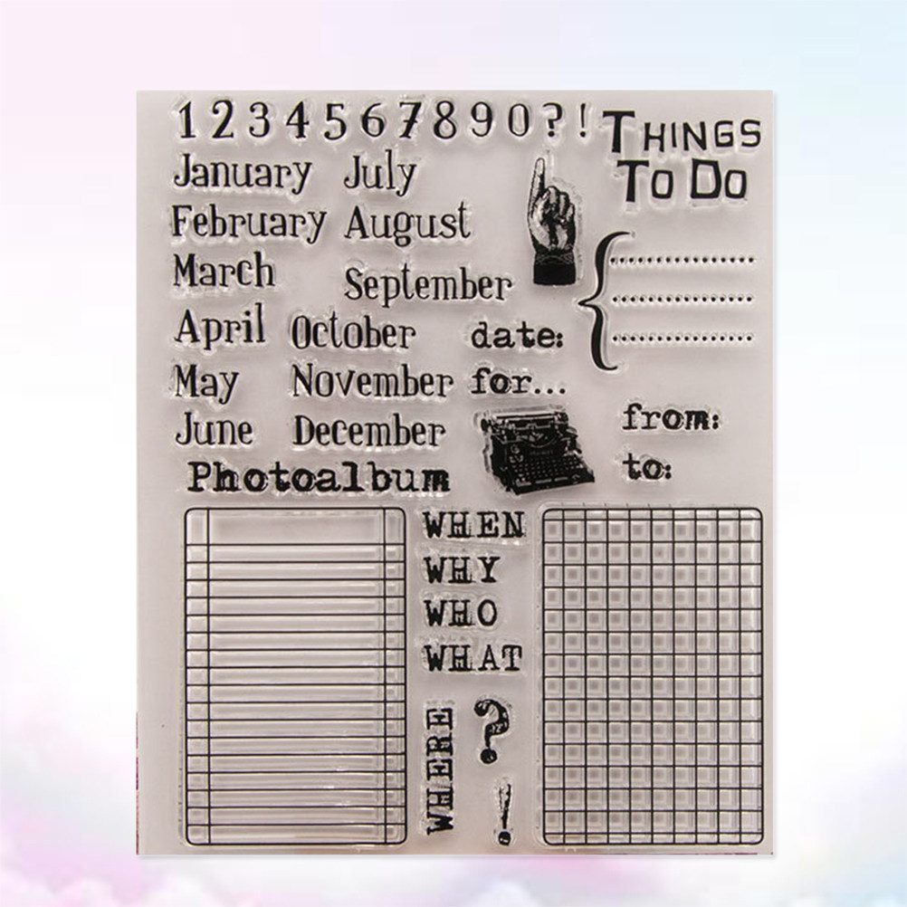 Calendar Date Silicone Stamp C - Photo Acrylic Block ulasan dan harga