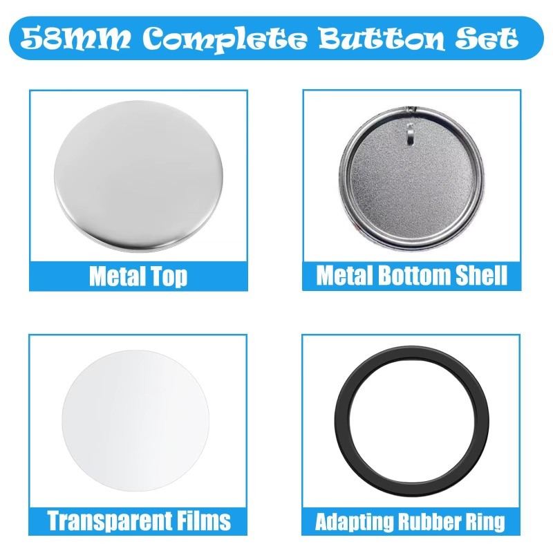 100 Sets 58 Mm/ 44 Mm Button M - Button Badge Blank ulasan dan harga