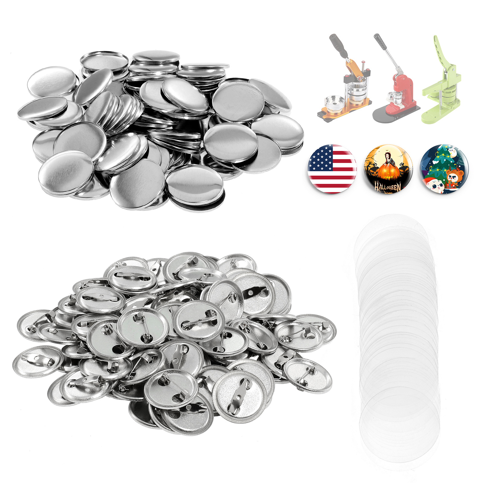 100Pcs Mini DIY Round Mirror M - Button Badge Blank ulasan dan harga