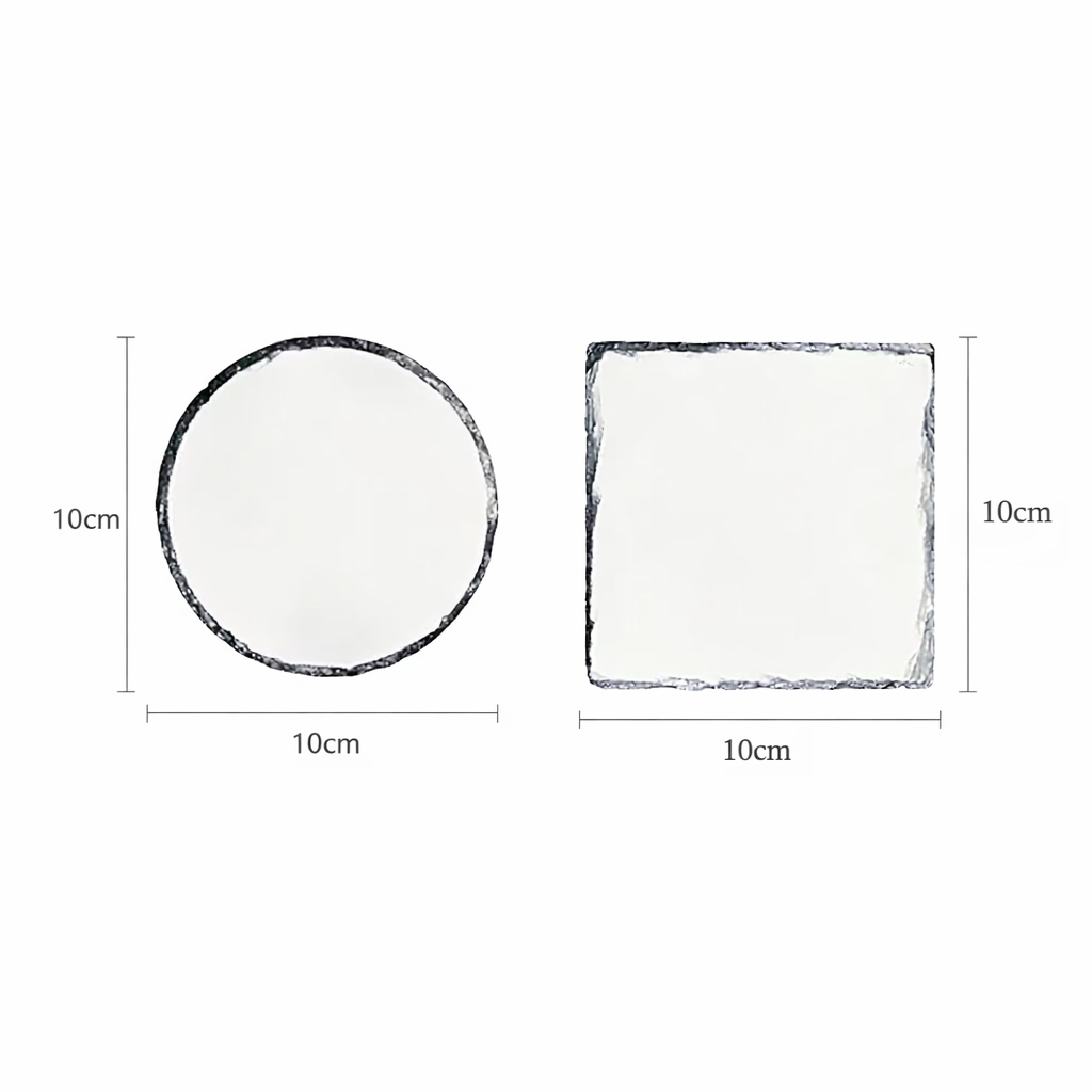 Round Sublimation Slate Coaste - Coaster Sublimation Blank ulasan dan harga