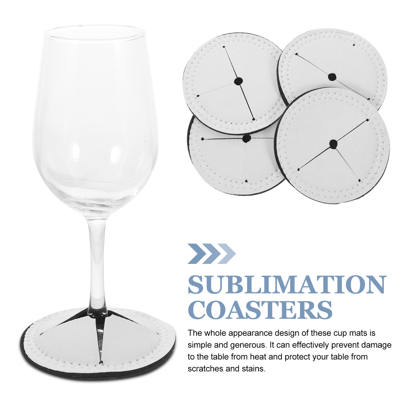 4Pcs Sublimation Coasters Blan - Coaster Sublimation Blank ulasan dan harga