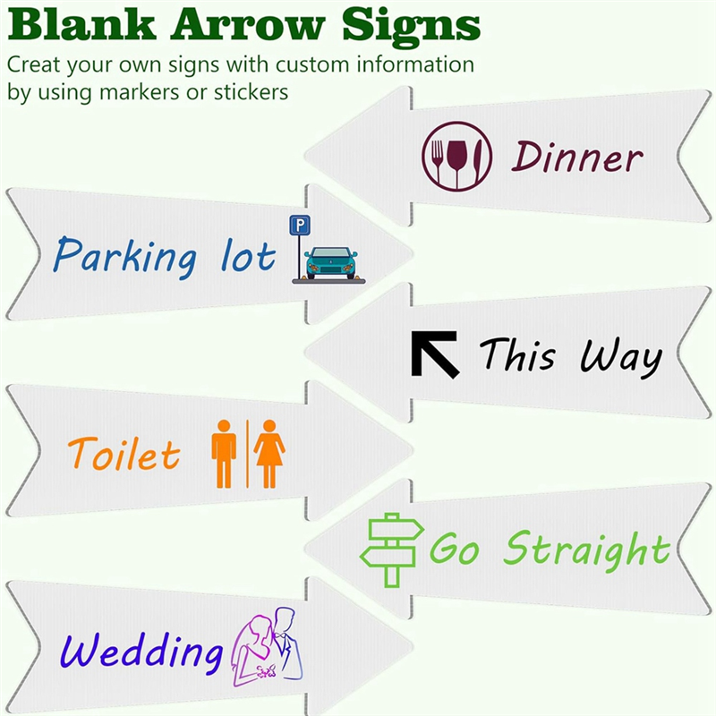 B50C Directional Arrows Signs  - Yard Sign Blank ulasan dan harga