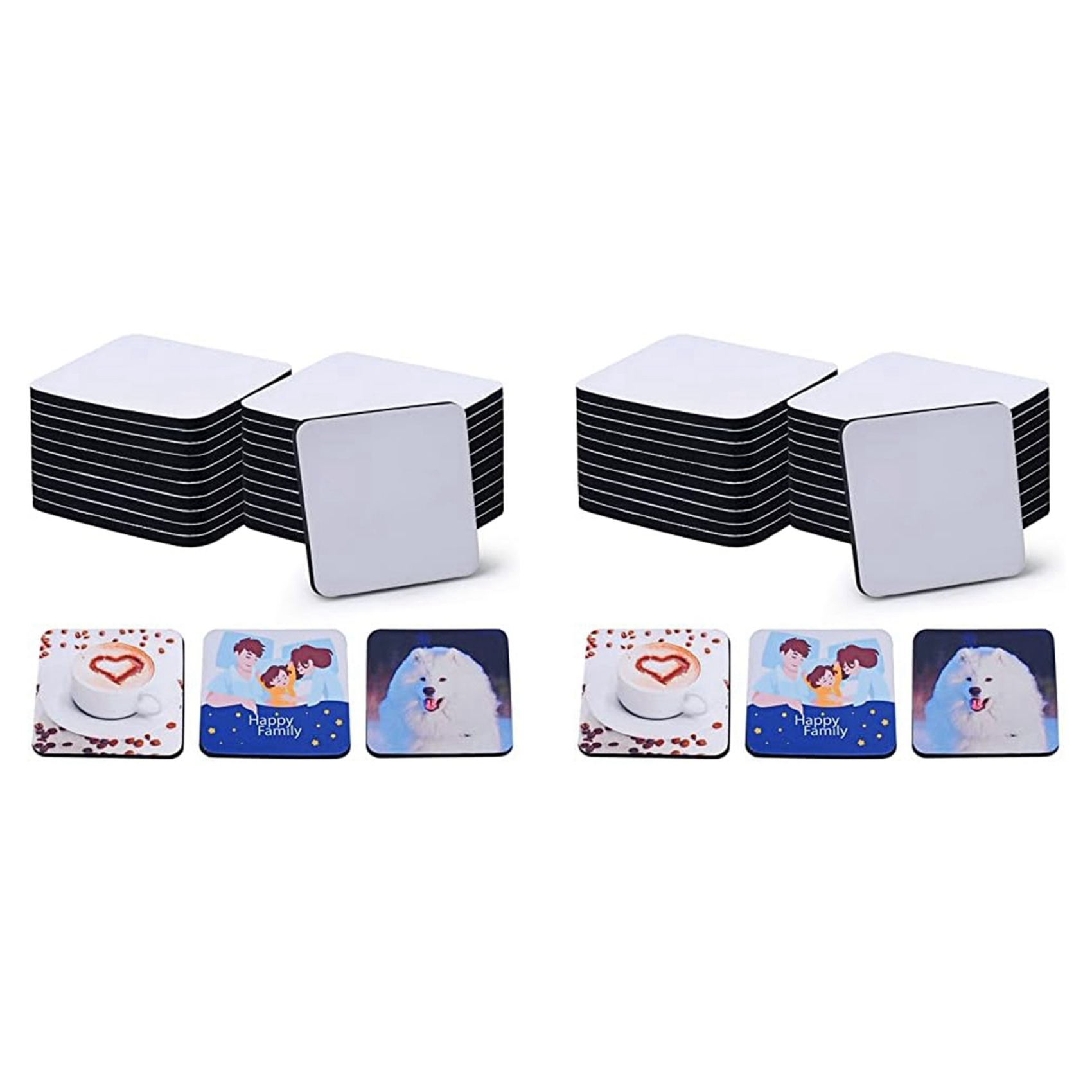 【LAST CHANCE】40PCS Square Subl - Coaster Sublimation Blank ulasan dan harga