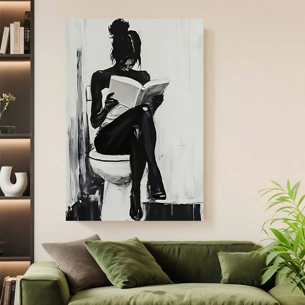 Framed 1pc Modern Abstract Wom - Canvas Wrap Ready ulasan dan harga