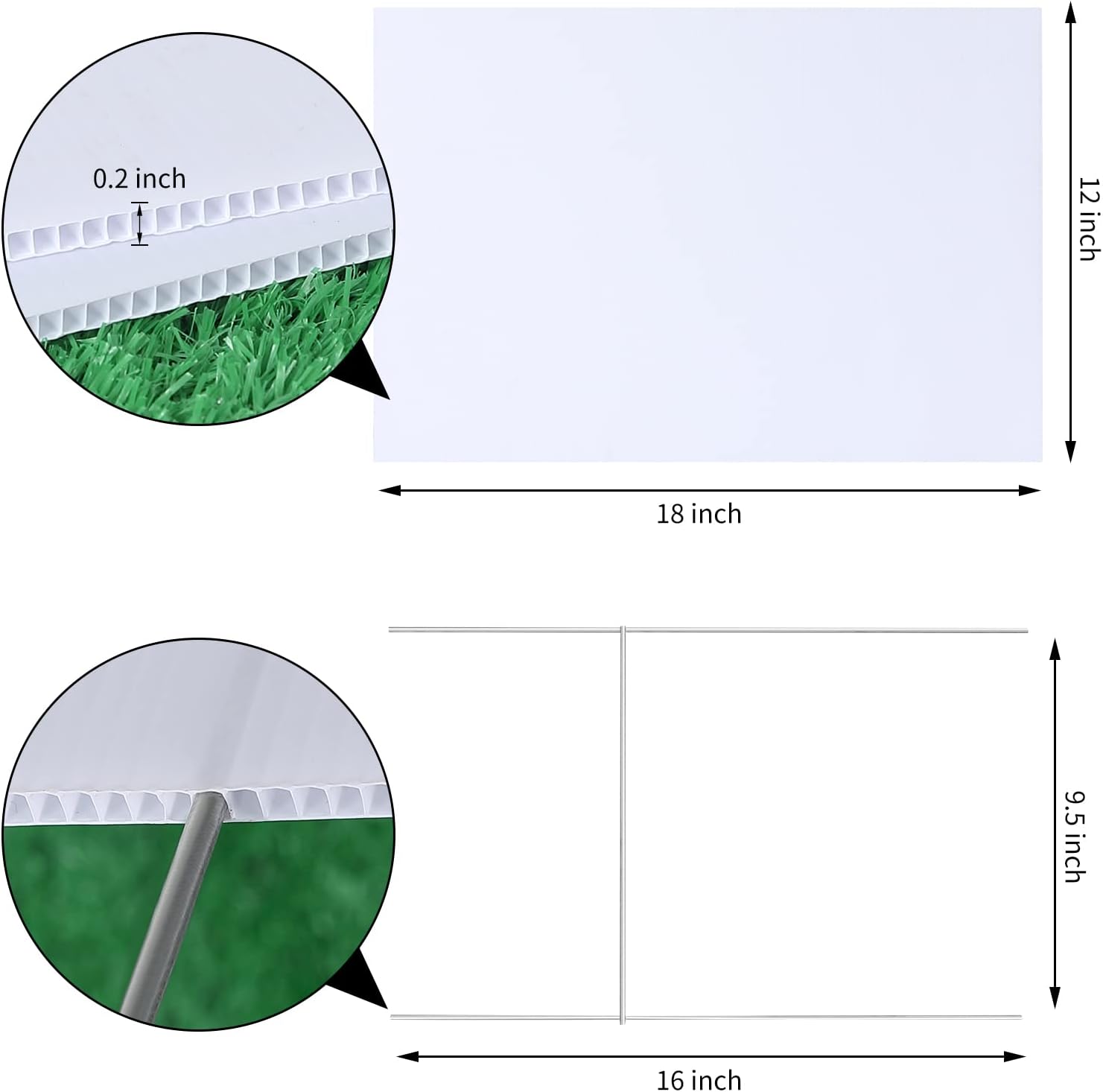 18x12 Inch Blank Yard Signs wi - Yard Sign Blank ulasan dan harga