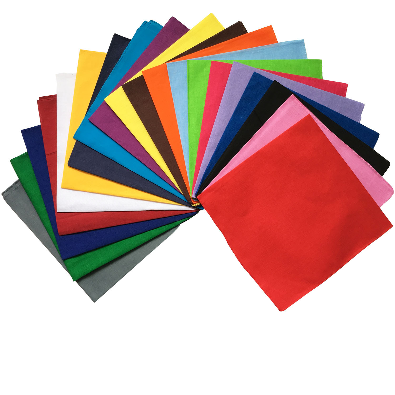 100%Cotton Cotton solid color  - Bandana Blank White ulasan dan harga