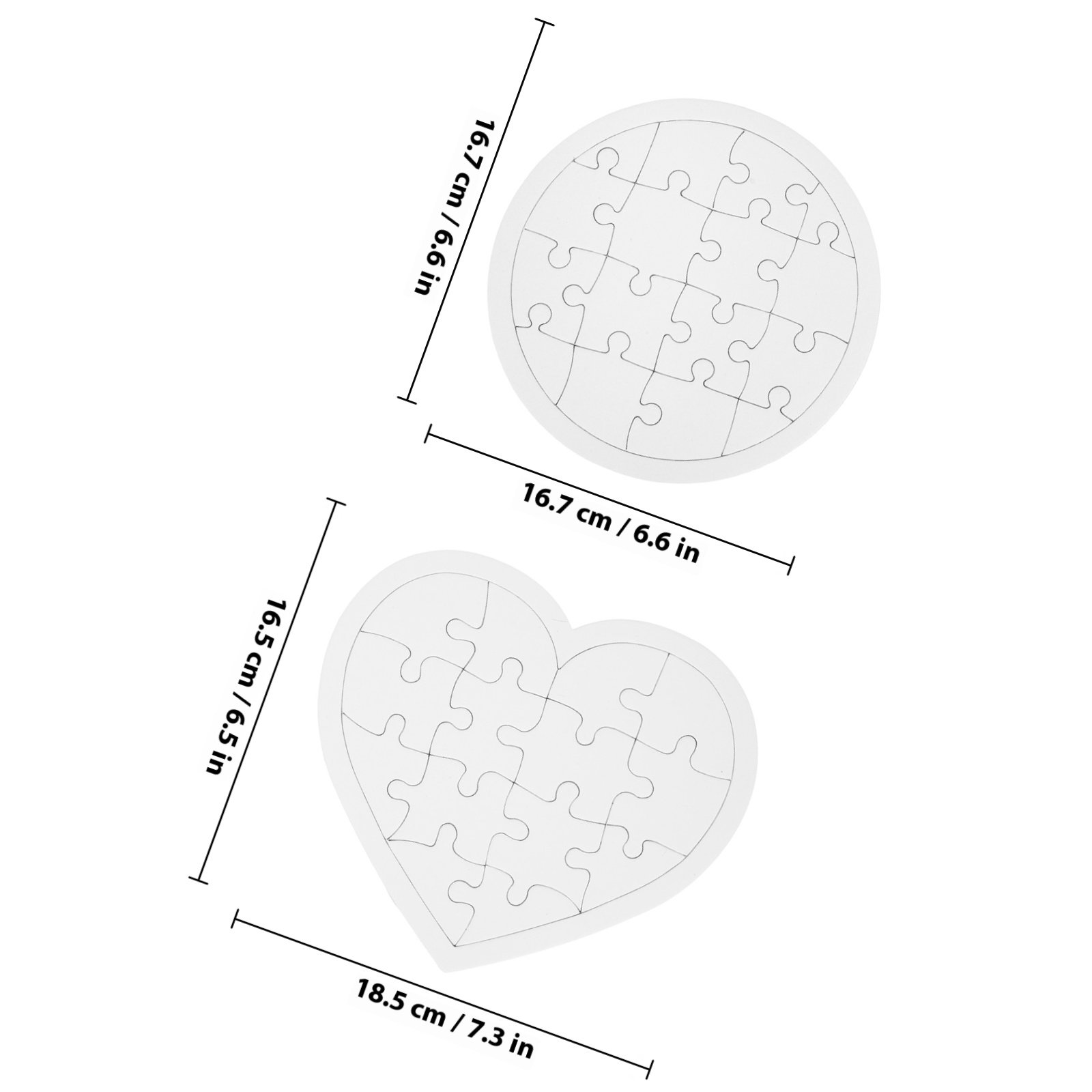 10Pcs Blank Kid DIY Puzzles Wh - Puzzle Blank White ulasan dan harga