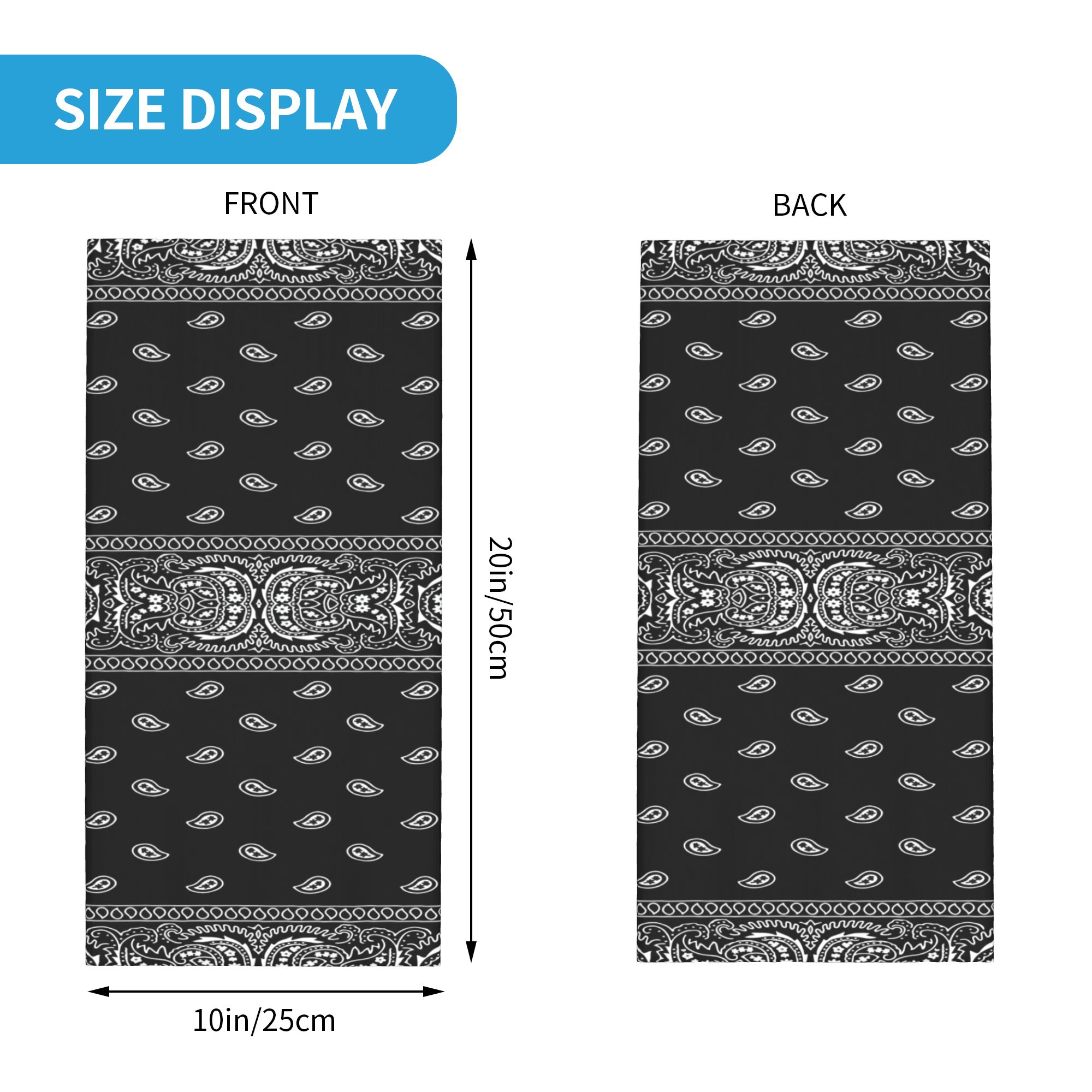 Custom Black and White Bandana - Bandana Blank White ulasan dan harga