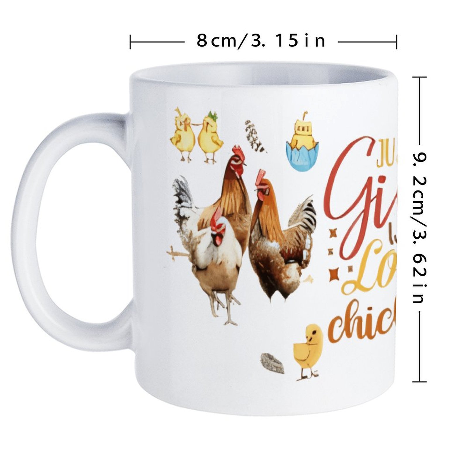 Just A Girl Who Loves Chickens - Sublimation Mug White ulasan dan harga