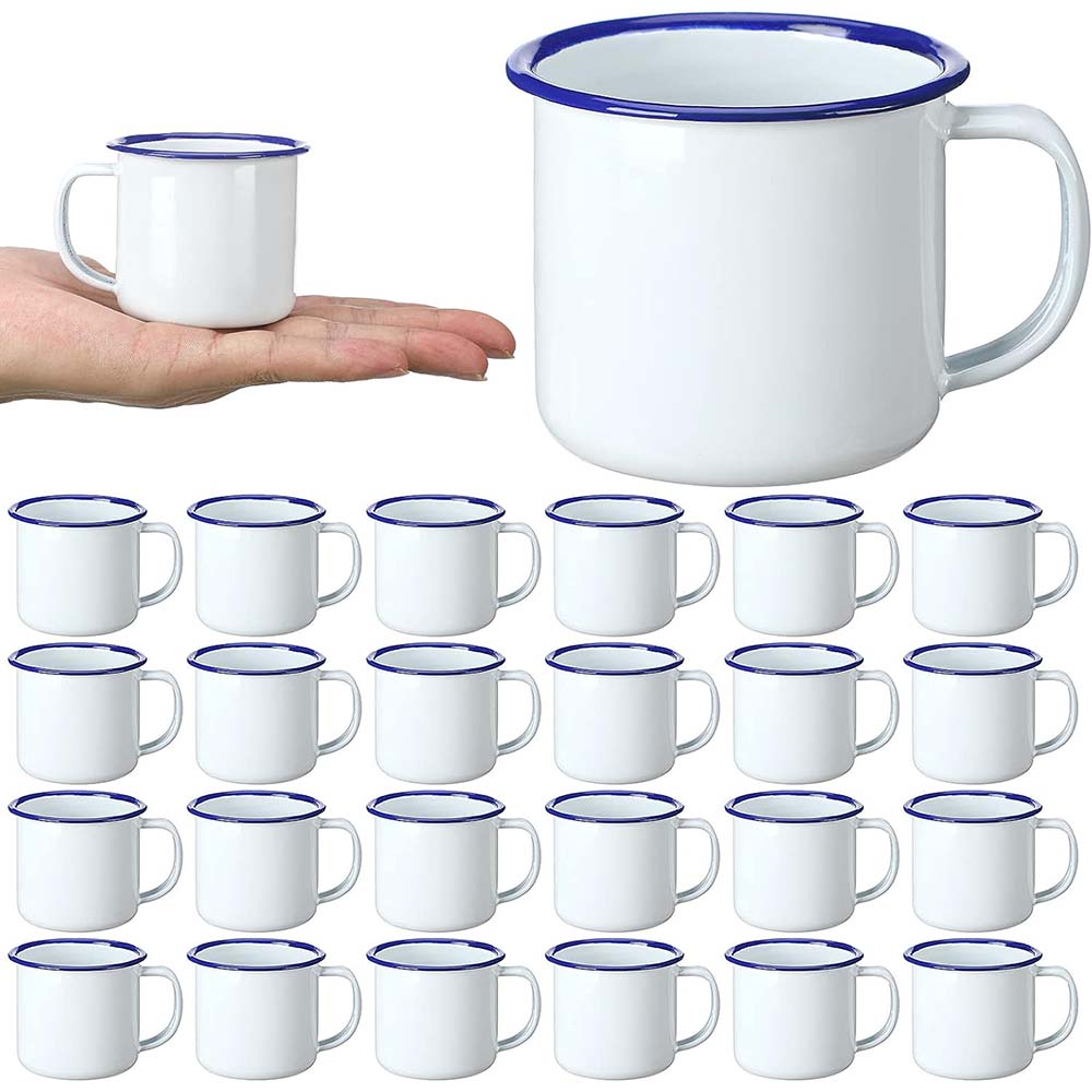 Mini Enamel Camping Coffee Mug - Sublimation Mug White ulasan dan harga